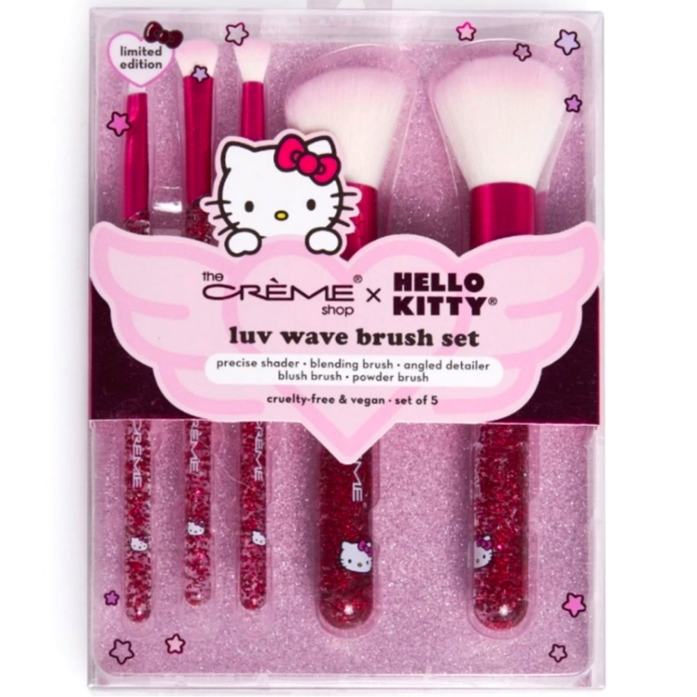 Creme hello kitty makeup brush set